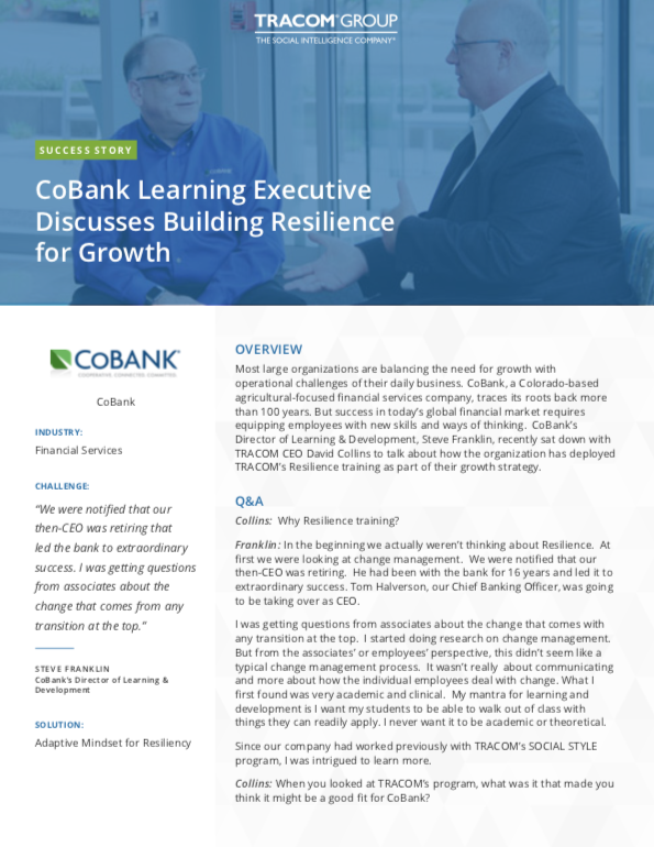 CoBank Resilience success story
